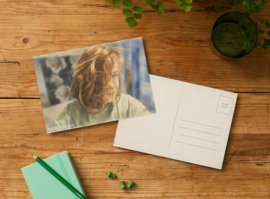 Wild Little Morning — Portrait Printable Postcard
