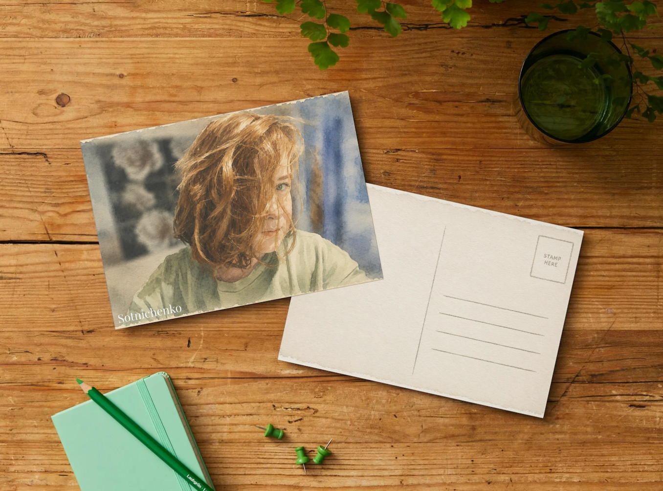 Wild Little Morning — Portrait Printable Postcard