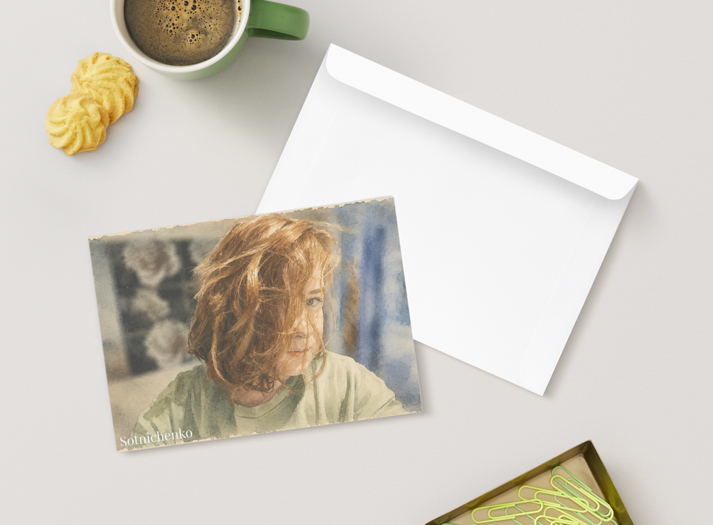 Wild Little Morning — Portrait Printable Postcard