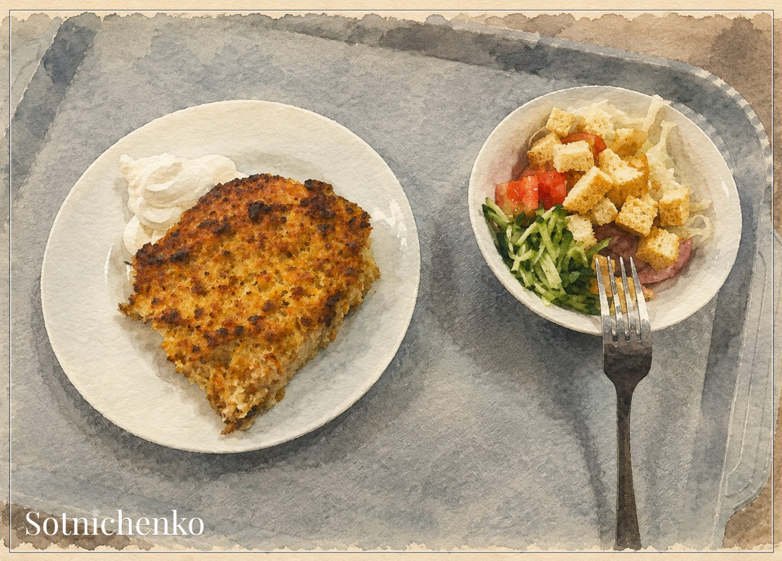 Everyday Plate — Vintage Food Postcard