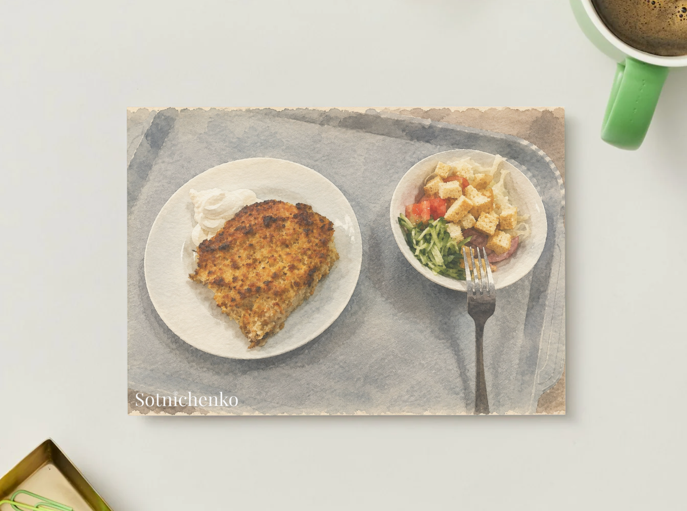 Everyday Plate — Vintage Food Postcard