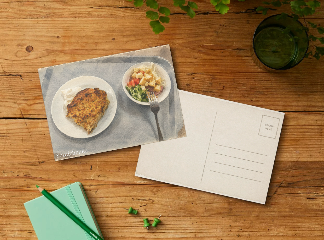 Everyday Plate — Vintage Food Postcard