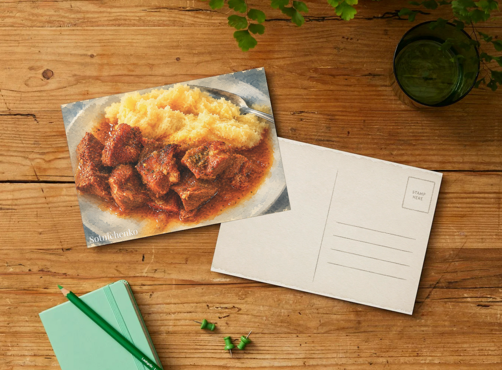 Comfort Plate — Vintage Food Postcard