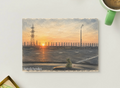 Last Light on the Road — Vintage Urban Printable Postcard