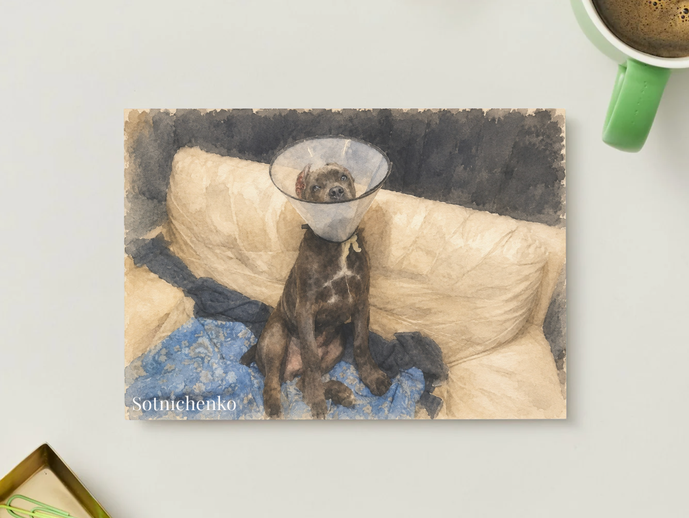 Cone of Courage — Cane Corso Printable Postcard