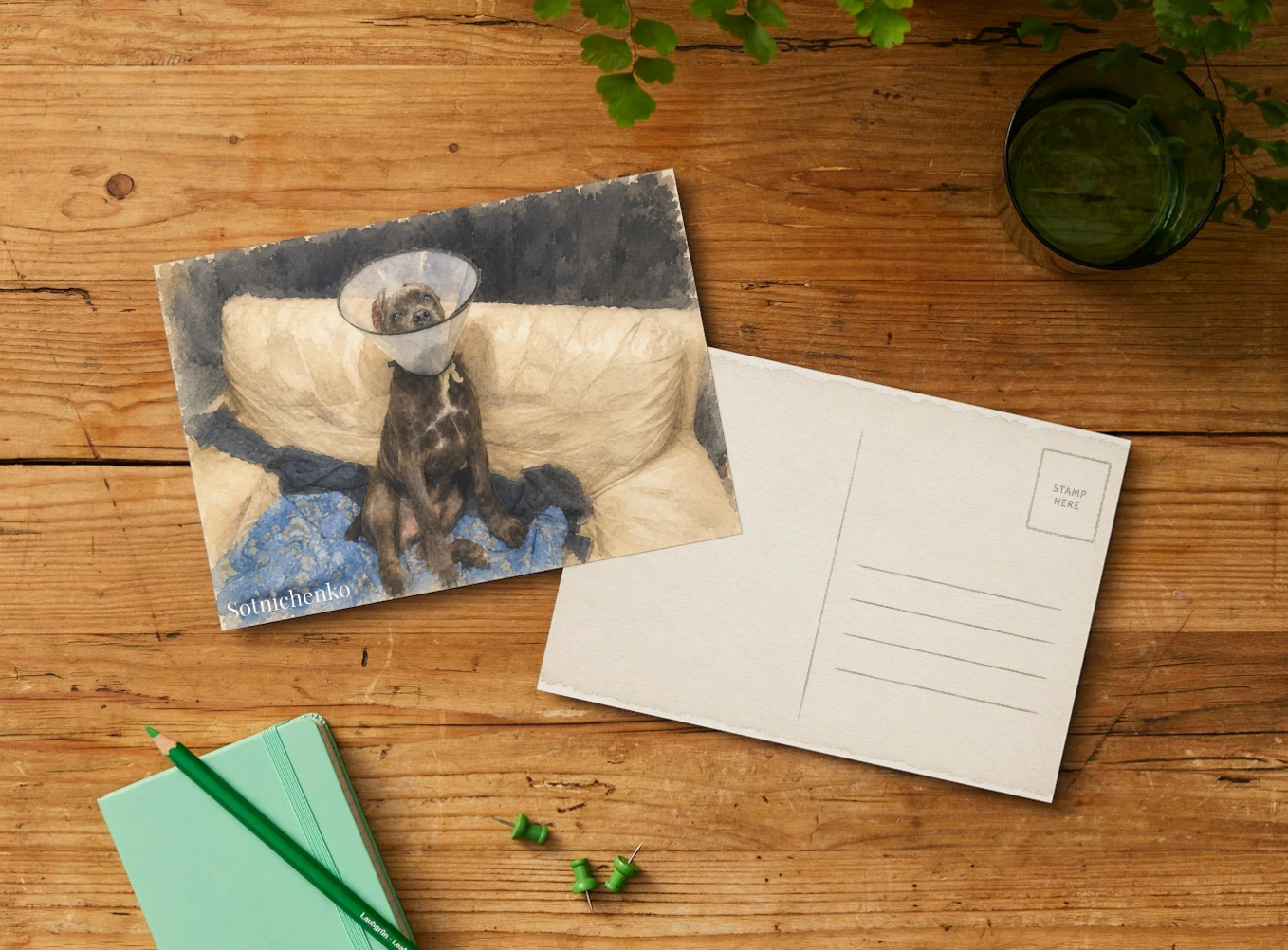 Cone of Courage — Cane Corso Printable Postcard