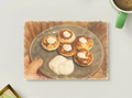 Golden Cheese Bites — Vintage Food Printable Postcard
