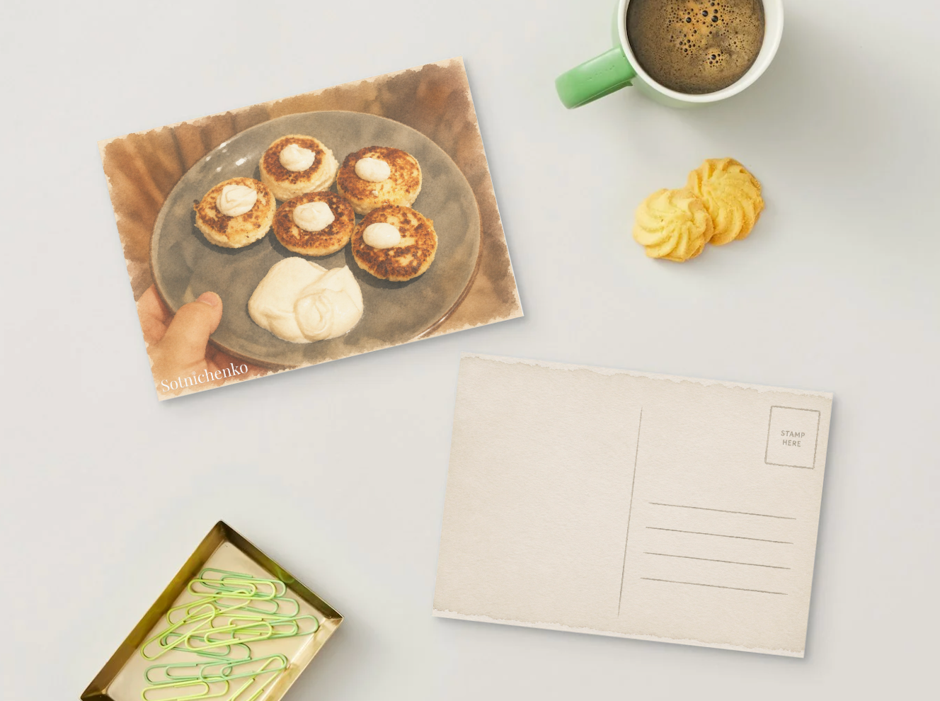 Golden Cheese Bites — Vintage Food Printable Postcard