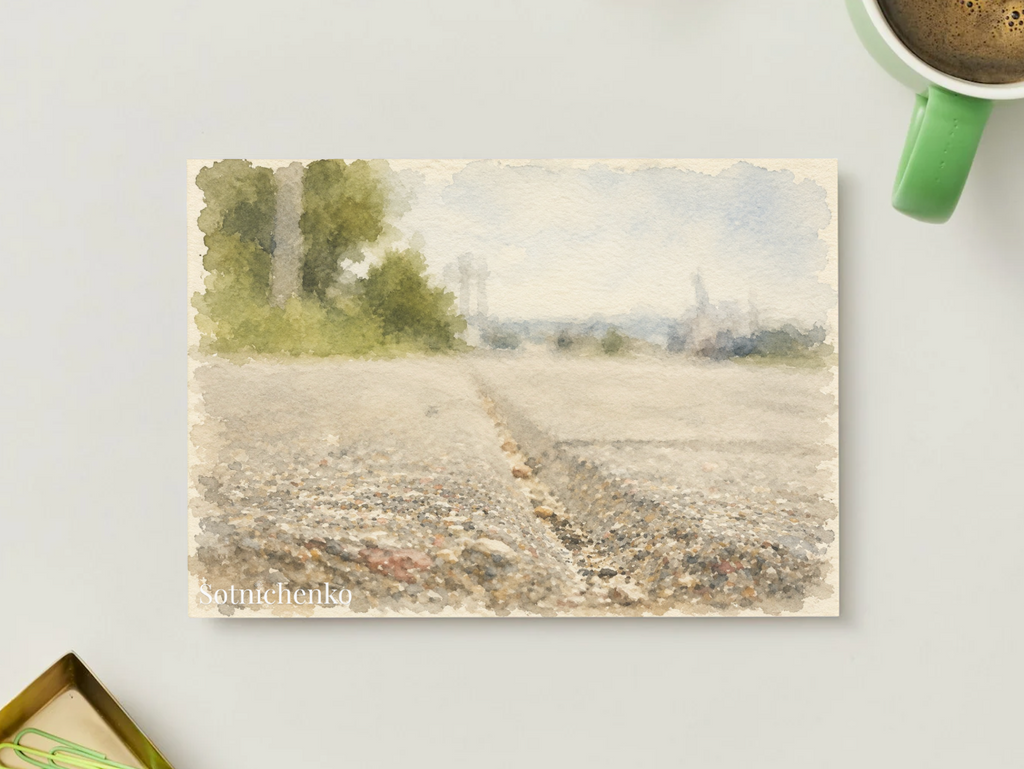 Small Fault Line — Minimal Urban Printable Postcard
