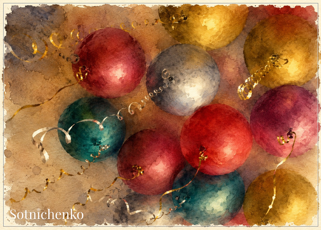 Party Balloons — Vintage Celebration Printable Postcard