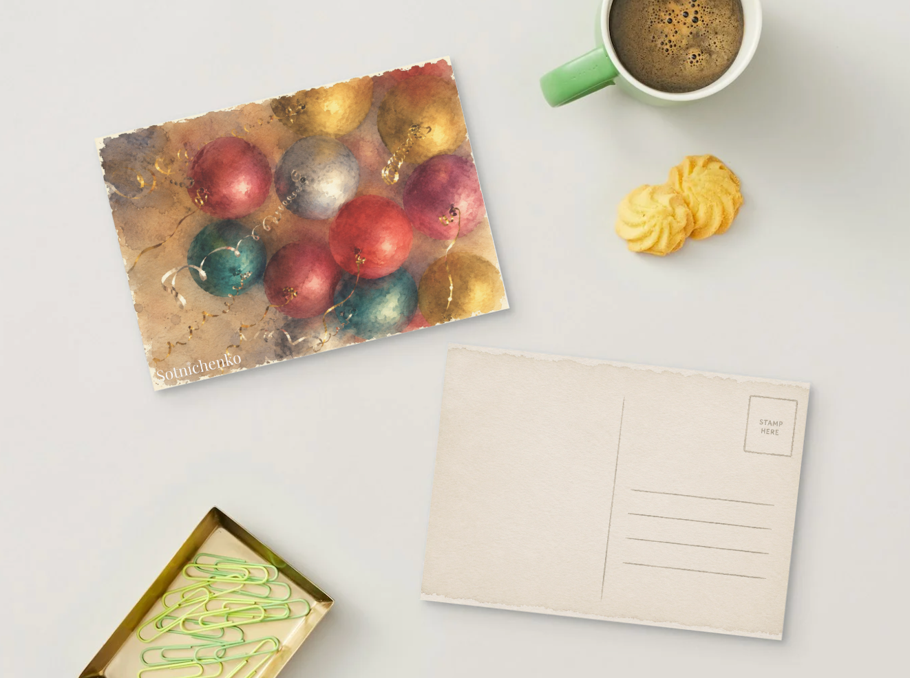 Party Balloons — Vintage Celebration Printable Postcard