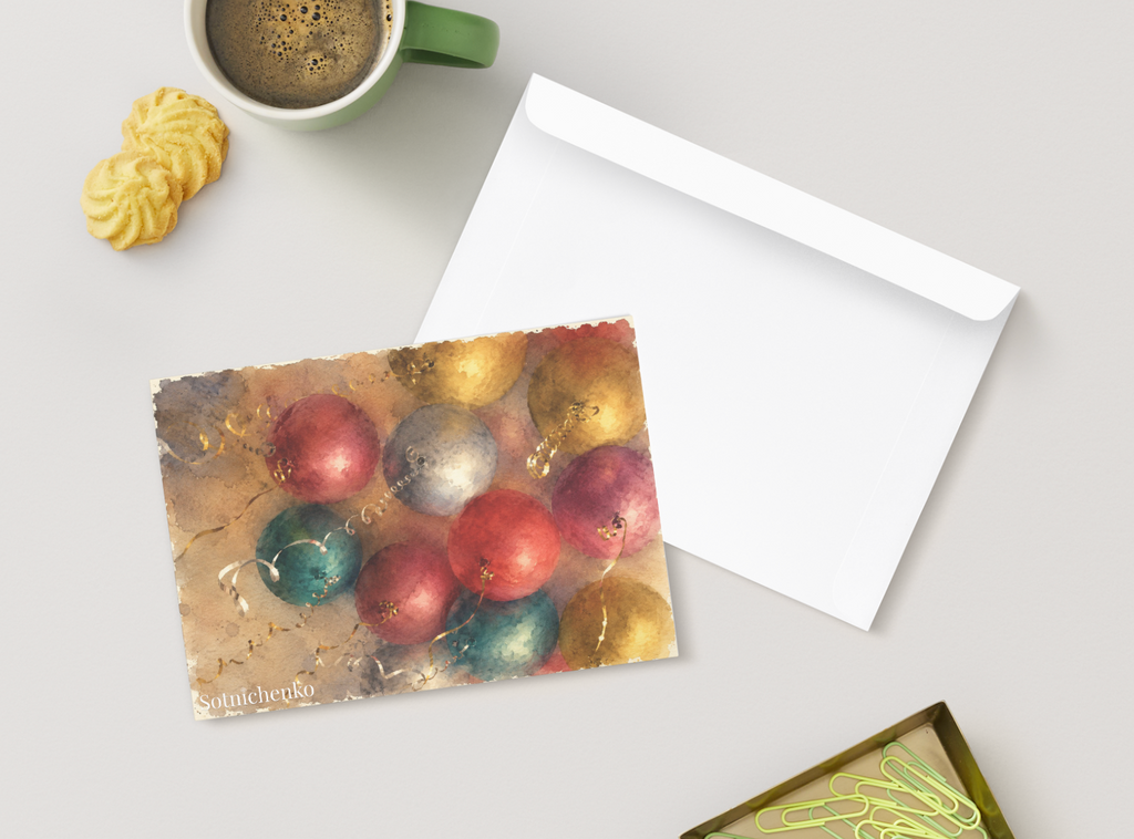 Party Balloons — Vintage Celebration Printable Postcard