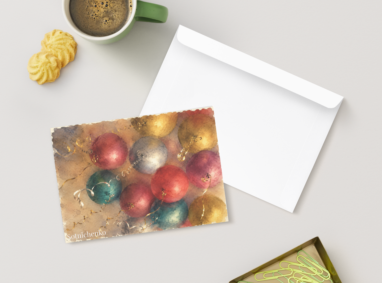 Party Balloons — Vintage Celebration Printable Postcard