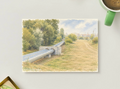 Where the City Thins — Vintage Urban Printable Postcard