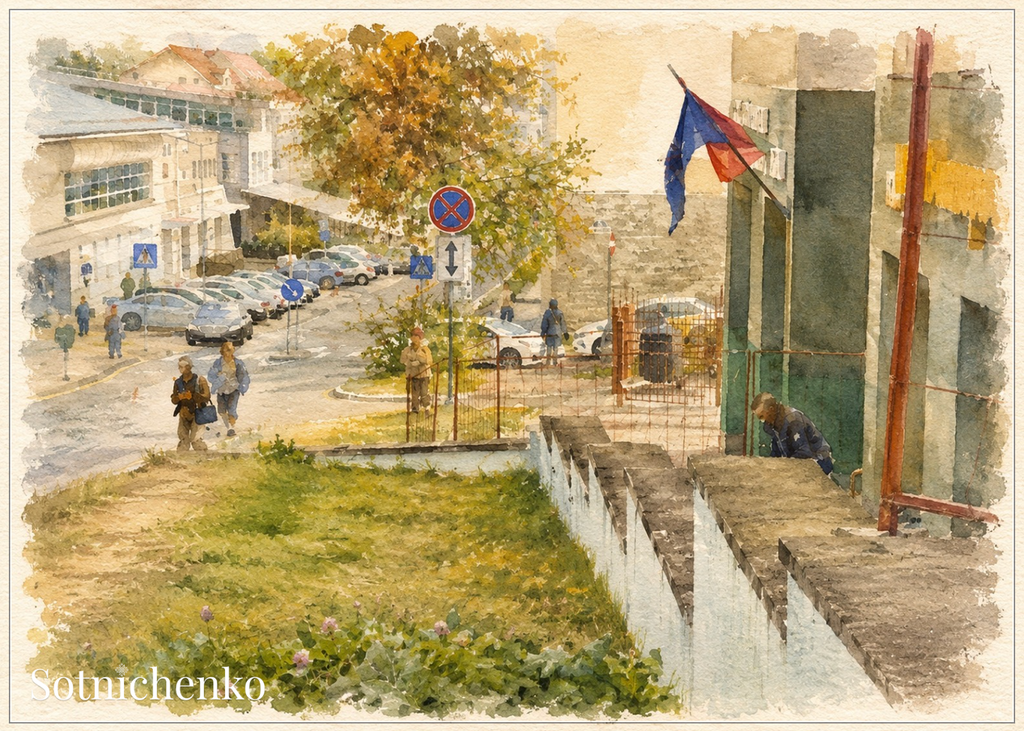 Embassy Hill — Vintage Urban Printable Postcard
