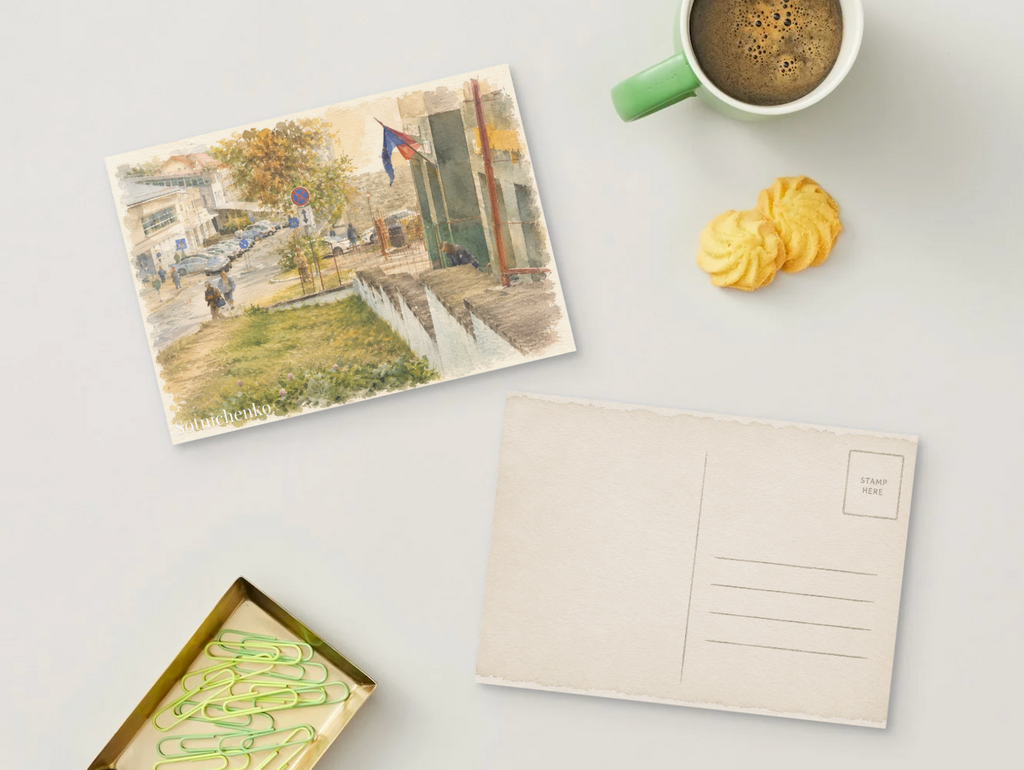 Embassy Hill — Vintage Urban Printable Postcard
