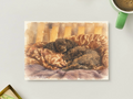 Poodle Nest — Cozy Dog Printable Postcard