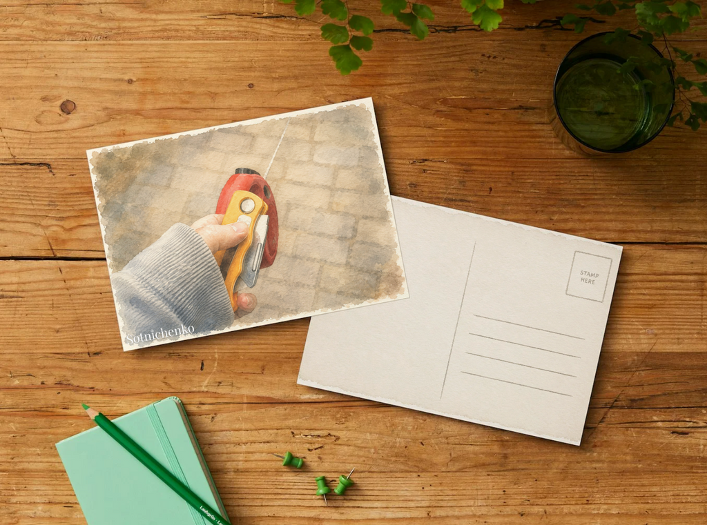 Dog Walk Essentials — Everyday Urban Printable Postcard