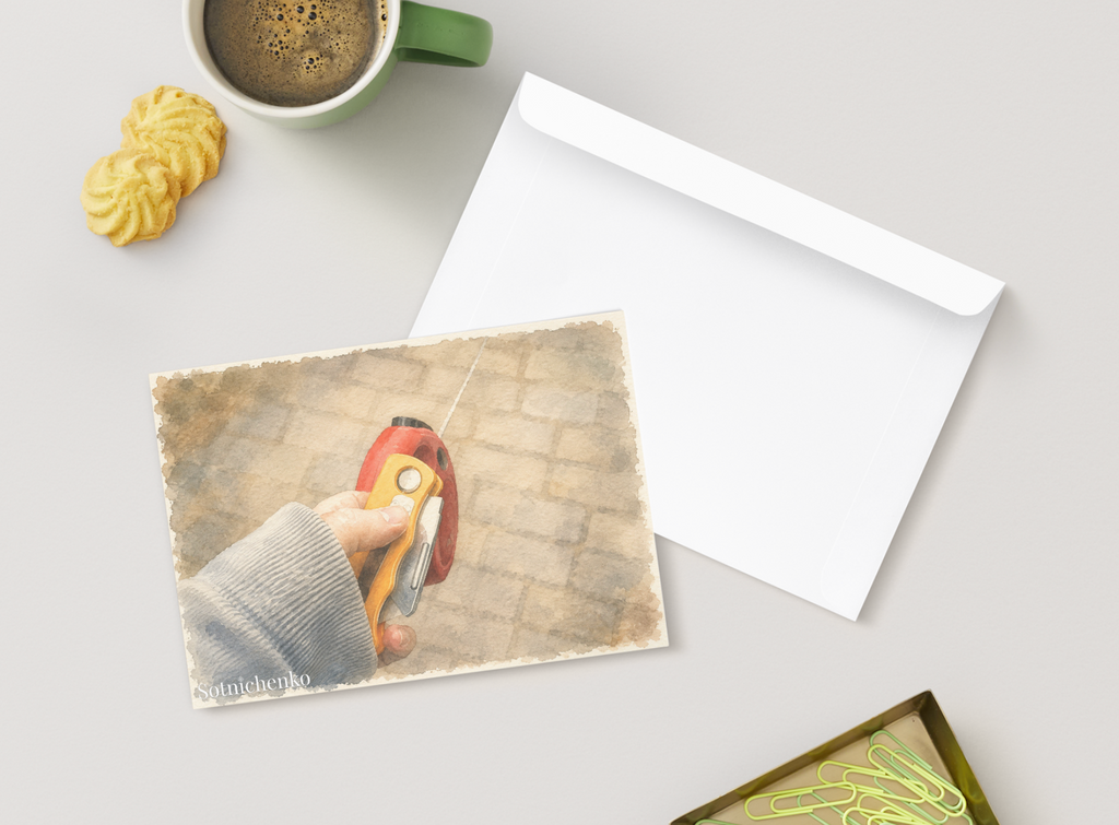 Dog Walk Essentials — Everyday Urban Printable Postcard