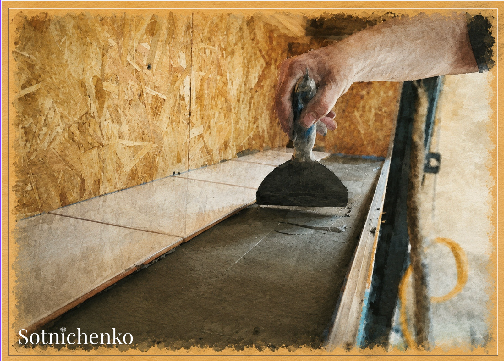 Laying the Line — Vintage Workshop Printable Postcard