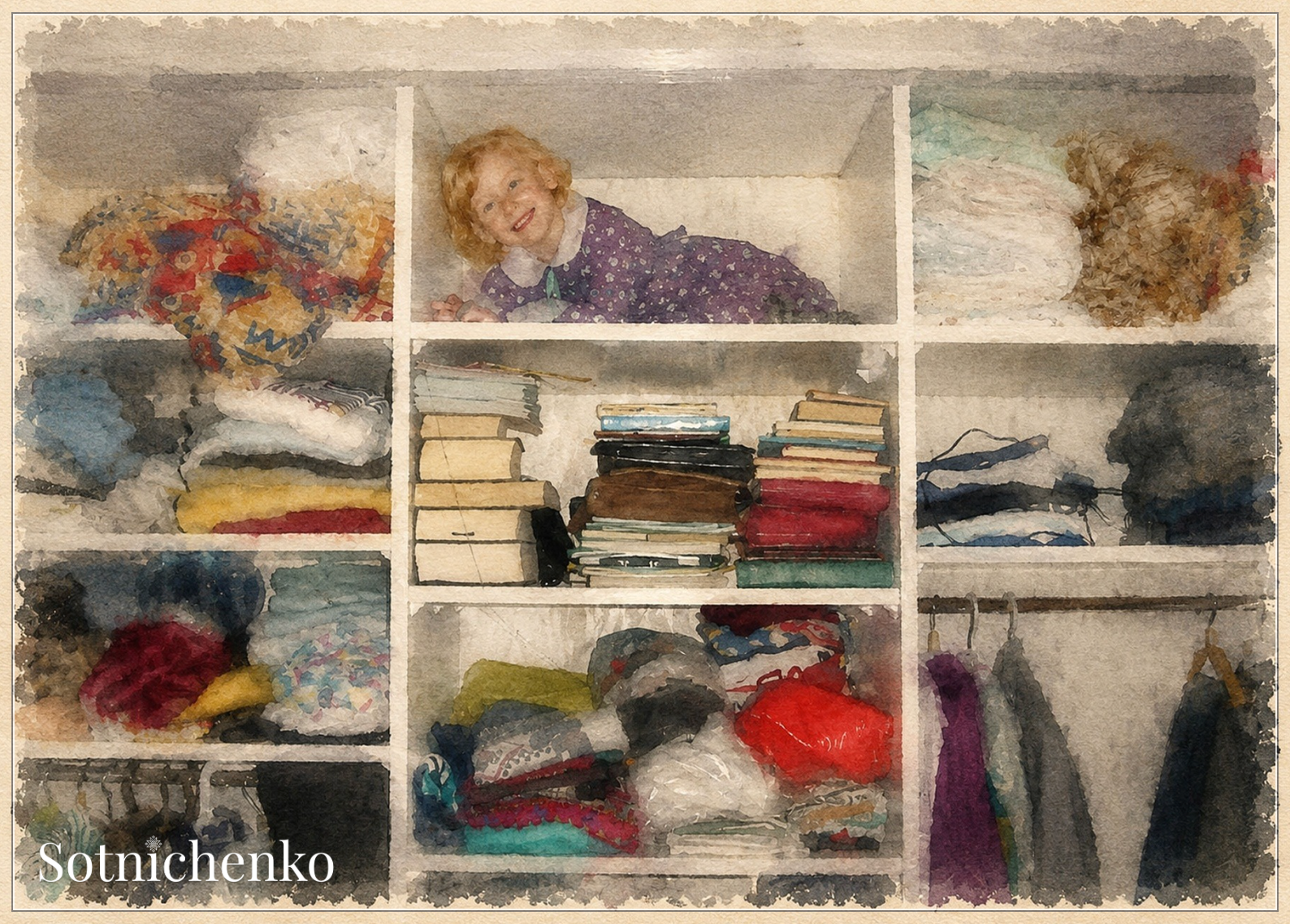 Shelf Hideout — Cozy Home Printable Postcard