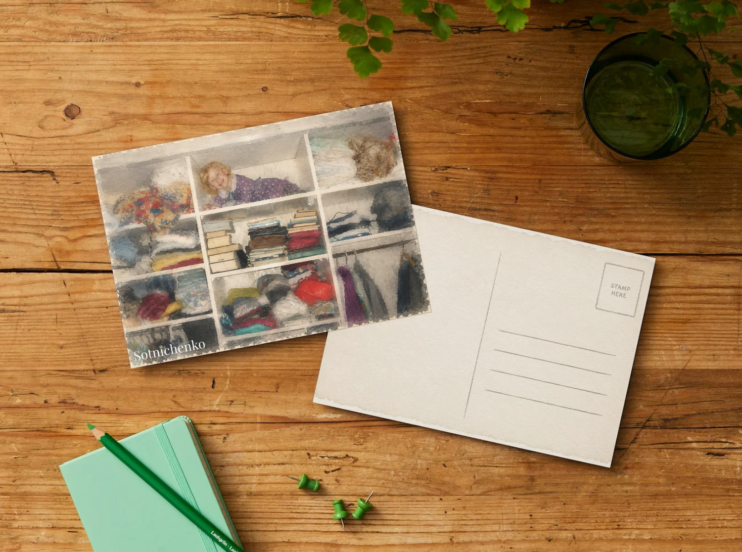 Shelf Hideout — Cozy Home Printable Postcard