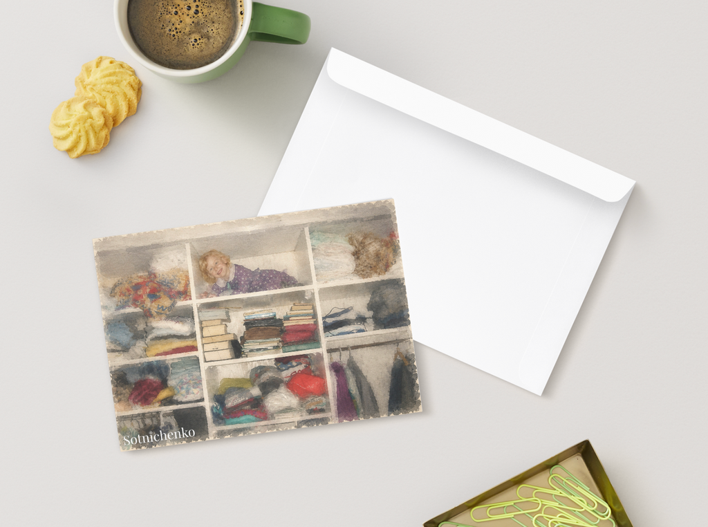 Shelf Hideout — Cozy Home Printable Postcard