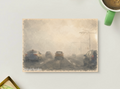 Road in the Fog — Atmospheric Printable Postcard