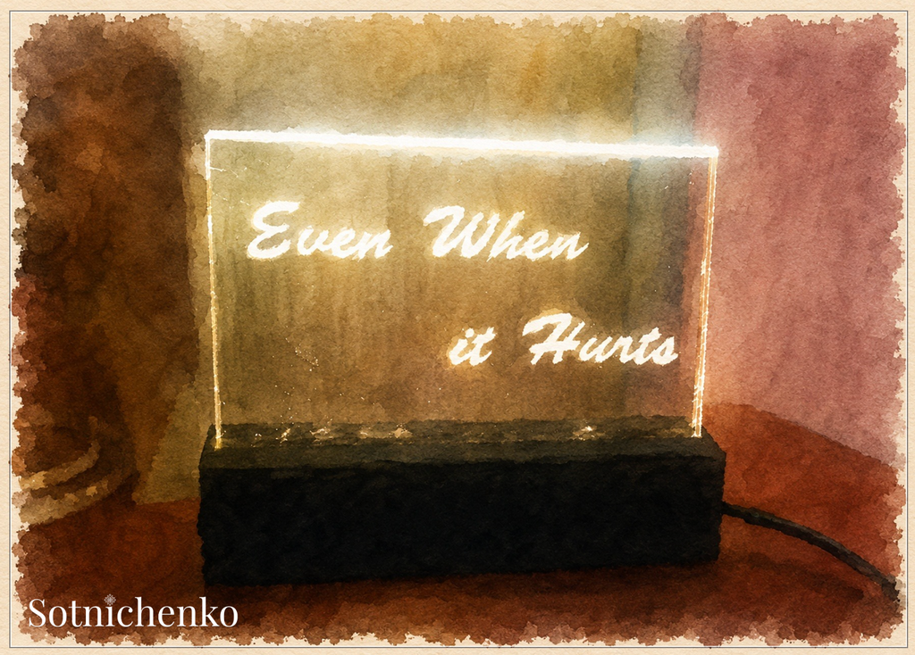 Even When It Hurts — Inspirational Printable Postcard