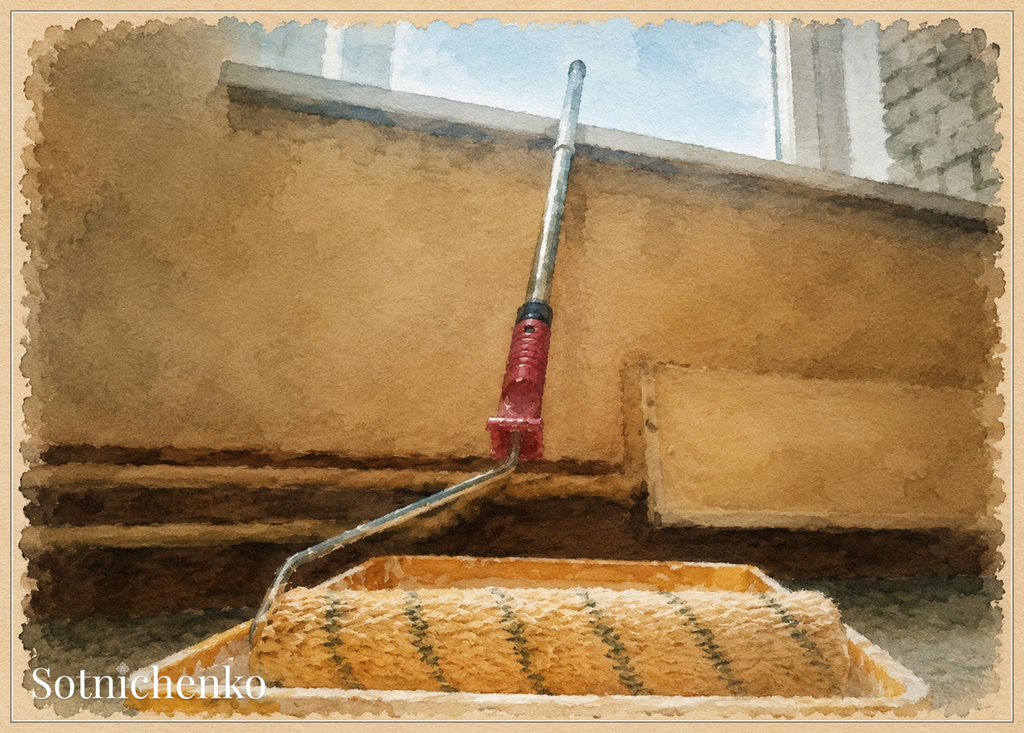 Paint Roller Ready — Renovation Printable Postcard