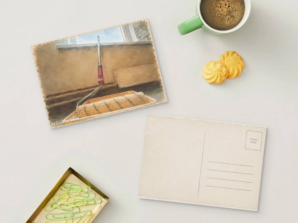 Paint Roller Ready — Renovation Printable Postcard