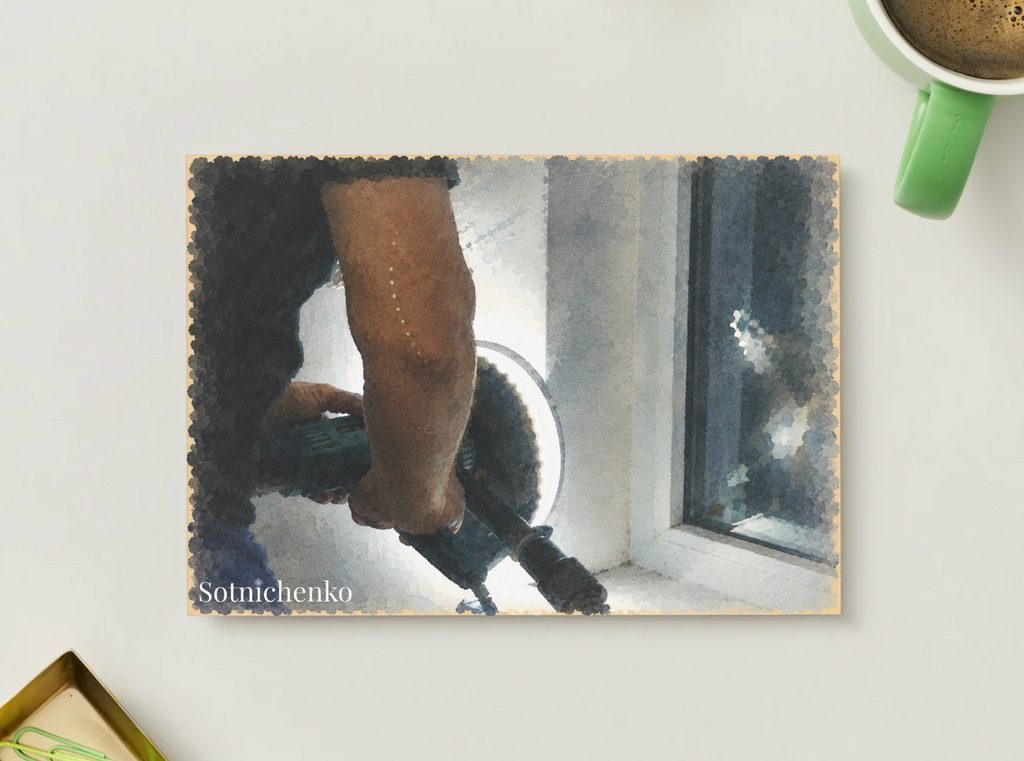 Window Repair Moment — DIY Home Printable Postcard