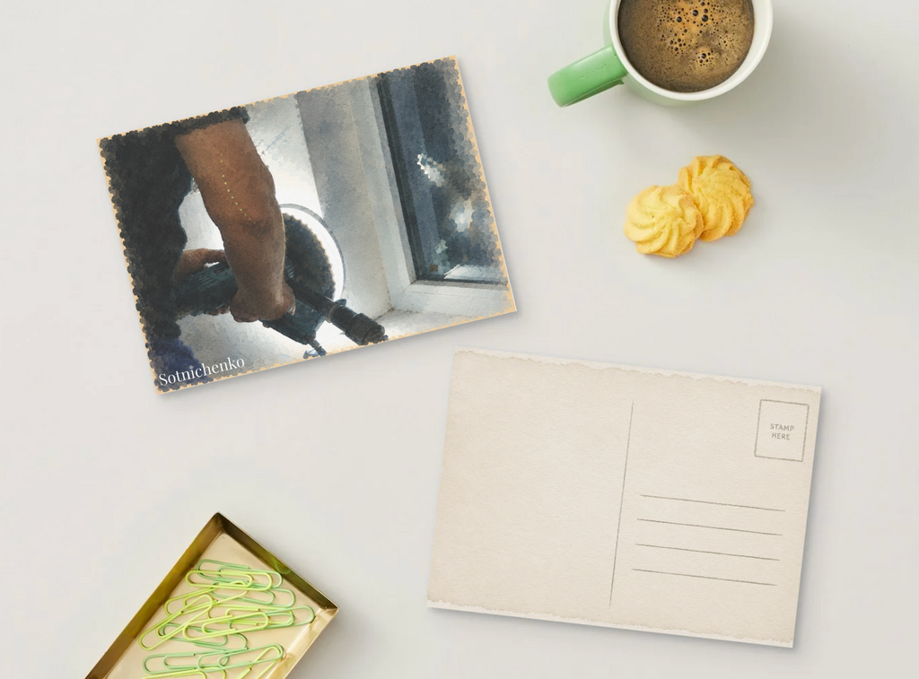Window Repair Moment — DIY Home Printable Postcard