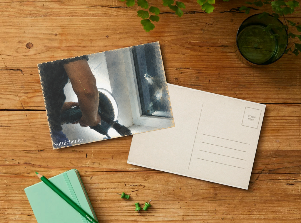 Window Repair Moment — DIY Home Printable Postcard