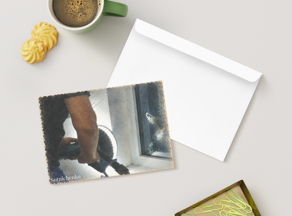 Window Repair Moment — DIY Home Printable Postcard