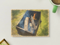 Backyard Fire Pit — Outdoor Printable Postcard