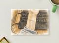 Code Notes Between Laptops — Digital Work Printable Postcard