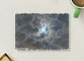 Moon Behind Dark Clouds — Night Sky Printable Postcard