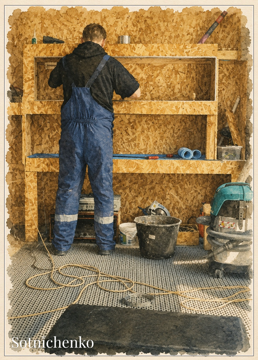 Workshop Shelf Build — DIY Renovation Printable Postcard