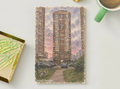 Evening Between the Towers — Urban Printable Postcard