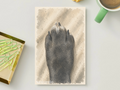 Single Black Paw — Minimal Pet Printable Postcard