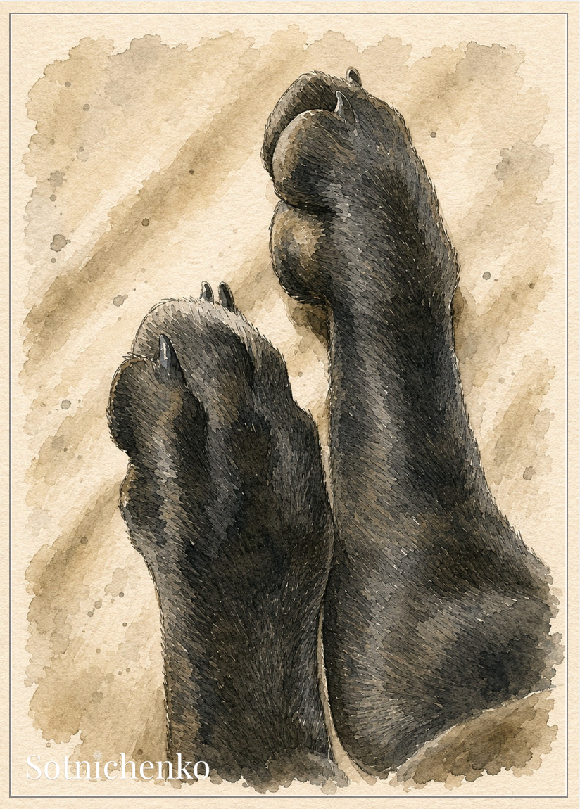 Cane Corso Paws — Dog Lover Printable Postcard