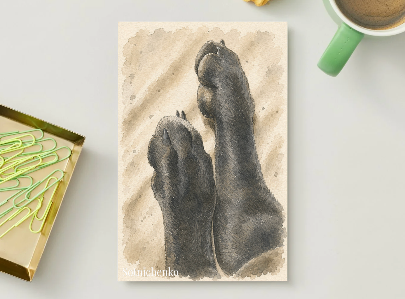Cane Corso Paws — Dog Lover Printable Postcard