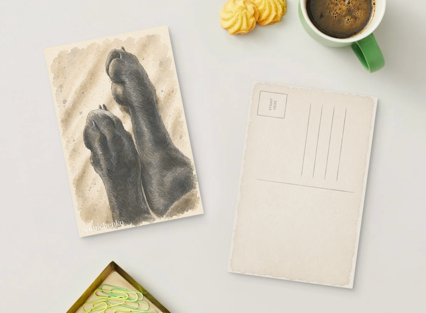 Cane Corso Paws — Dog Lover Printable Postcard