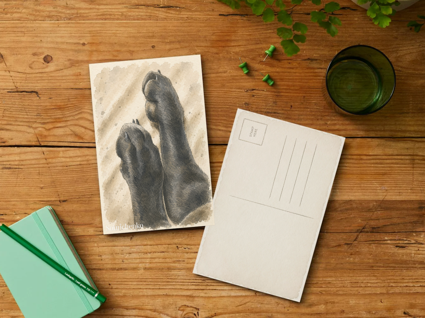 Cane Corso Paws — Dog Lover Printable Postcard