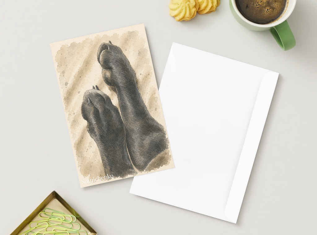 Cane Corso Paws — Dog Lover Printable Postcard