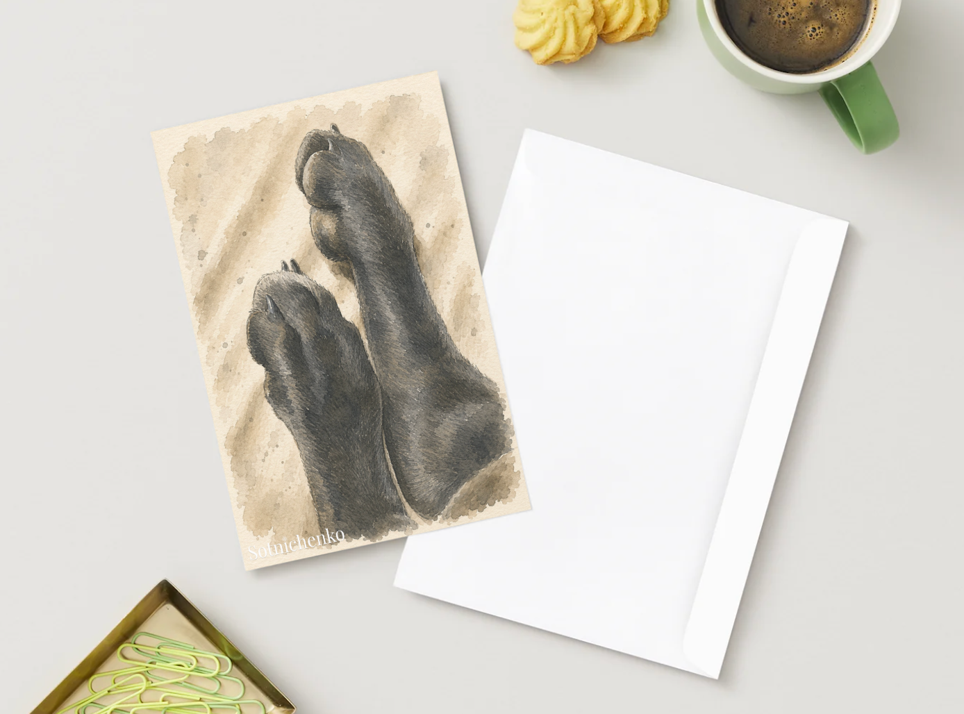 Cane Corso Paws — Dog Lover Printable Postcard