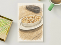 Golden Cheese Casserole — Cozy Food Printable Postcard