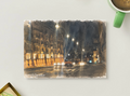Night City Street Lights — Urban Printable Postcard