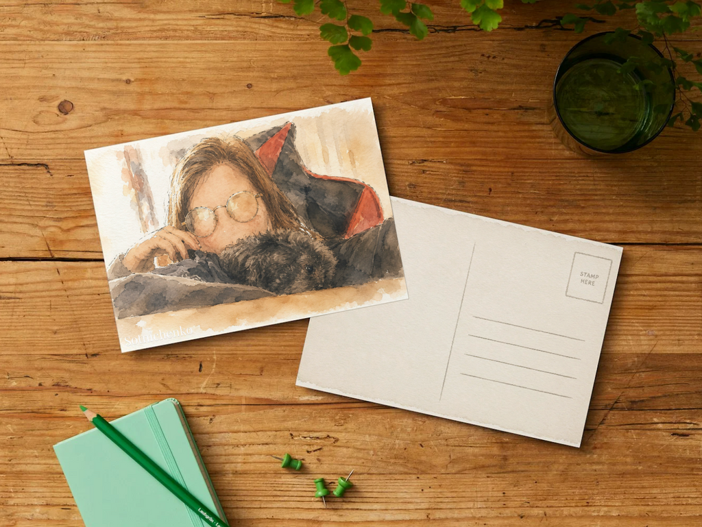 Cozy Rest with Poodle — Pet Lover Printable Postcard